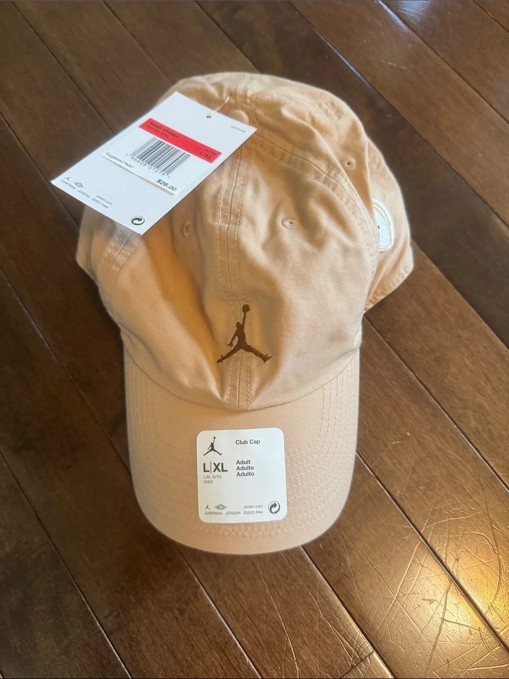 Jordan Club Cap in Tan with Brown Jumpman